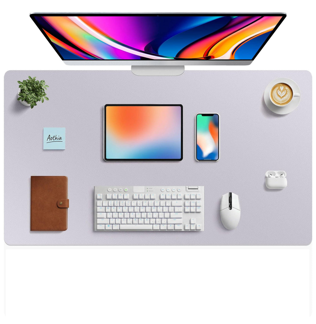 Waterproof PU Leather Desk Pad & Mouse Pad with Non-Slip Base