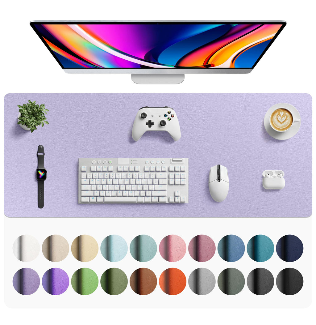 Waterproof PU Leather Desk Pad & Mouse Pad with Non-Slip Base