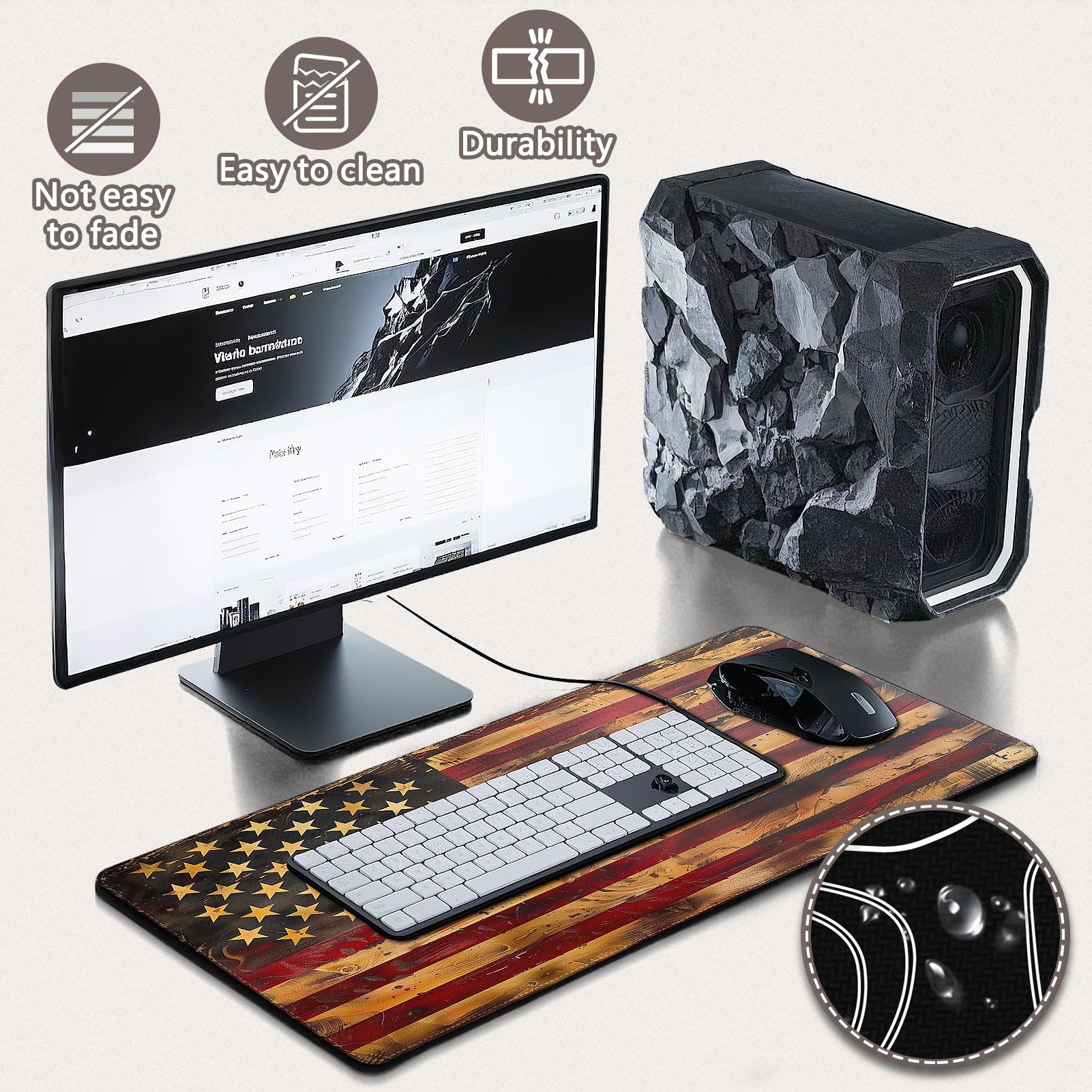 31.5-Inch Extended Gaming Mouse Pad with Non-Slip Base