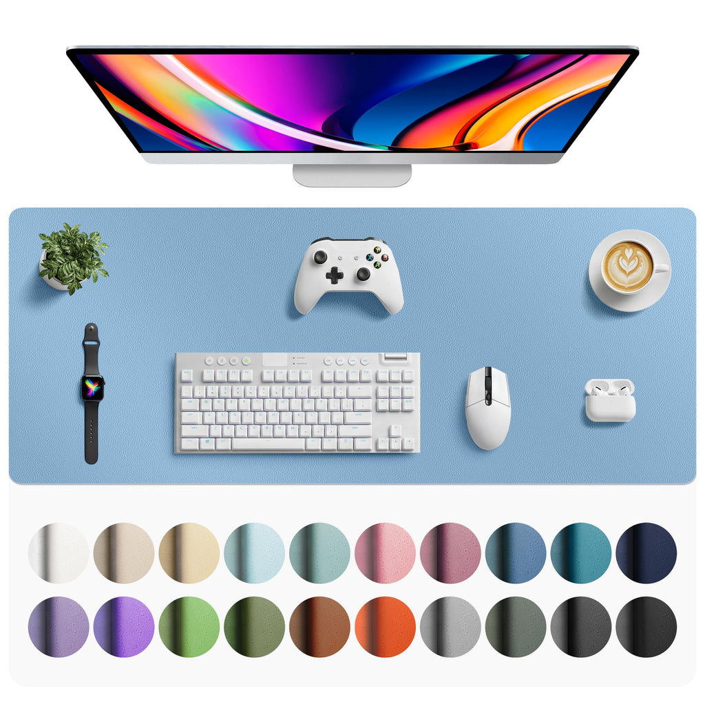 Waterproof PU Leather Desk Pad & Mouse Pad with Non-Slip Base