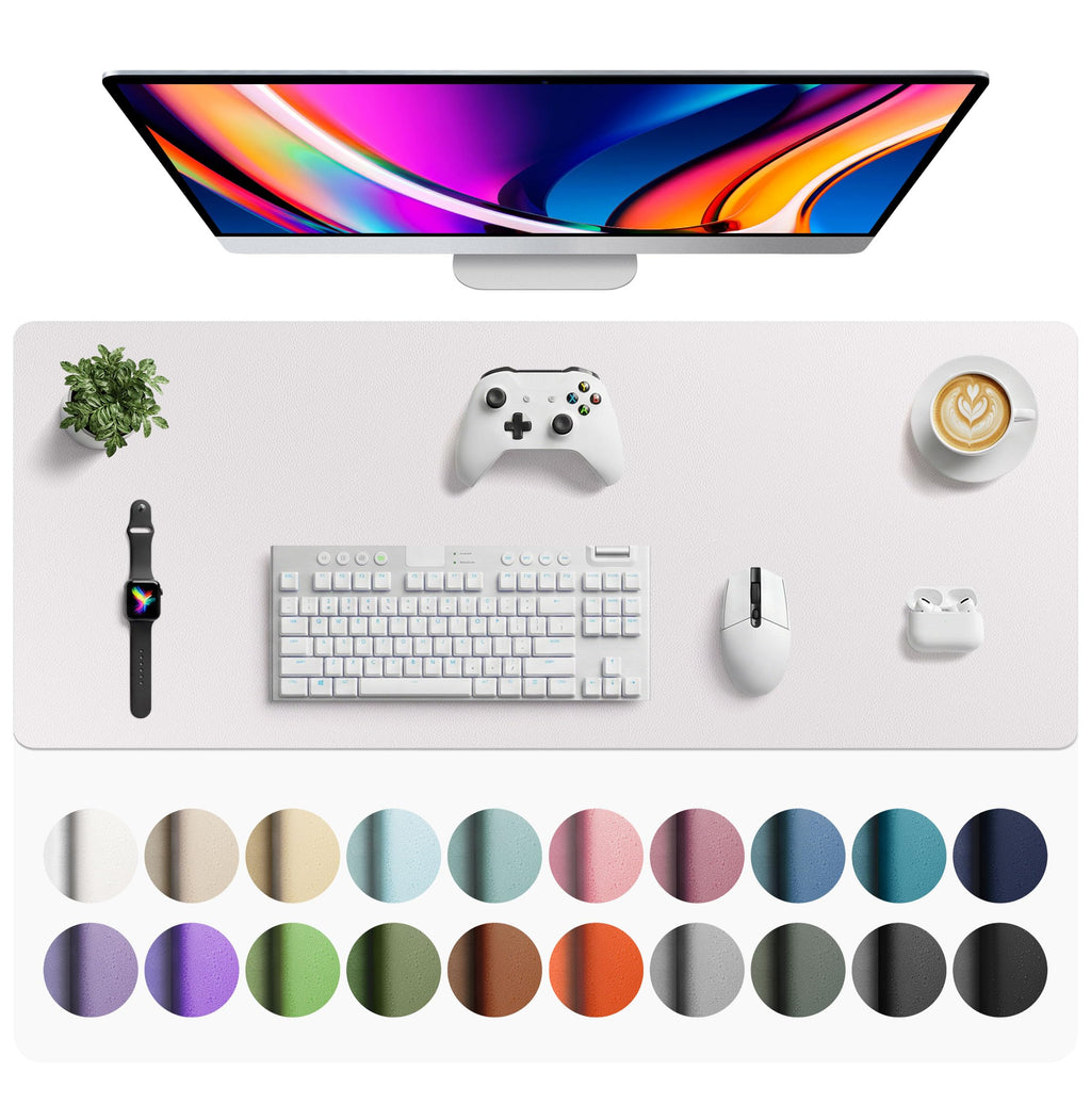 Waterproof PU Leather Desk Pad & Mouse Pad with Non-Slip Base