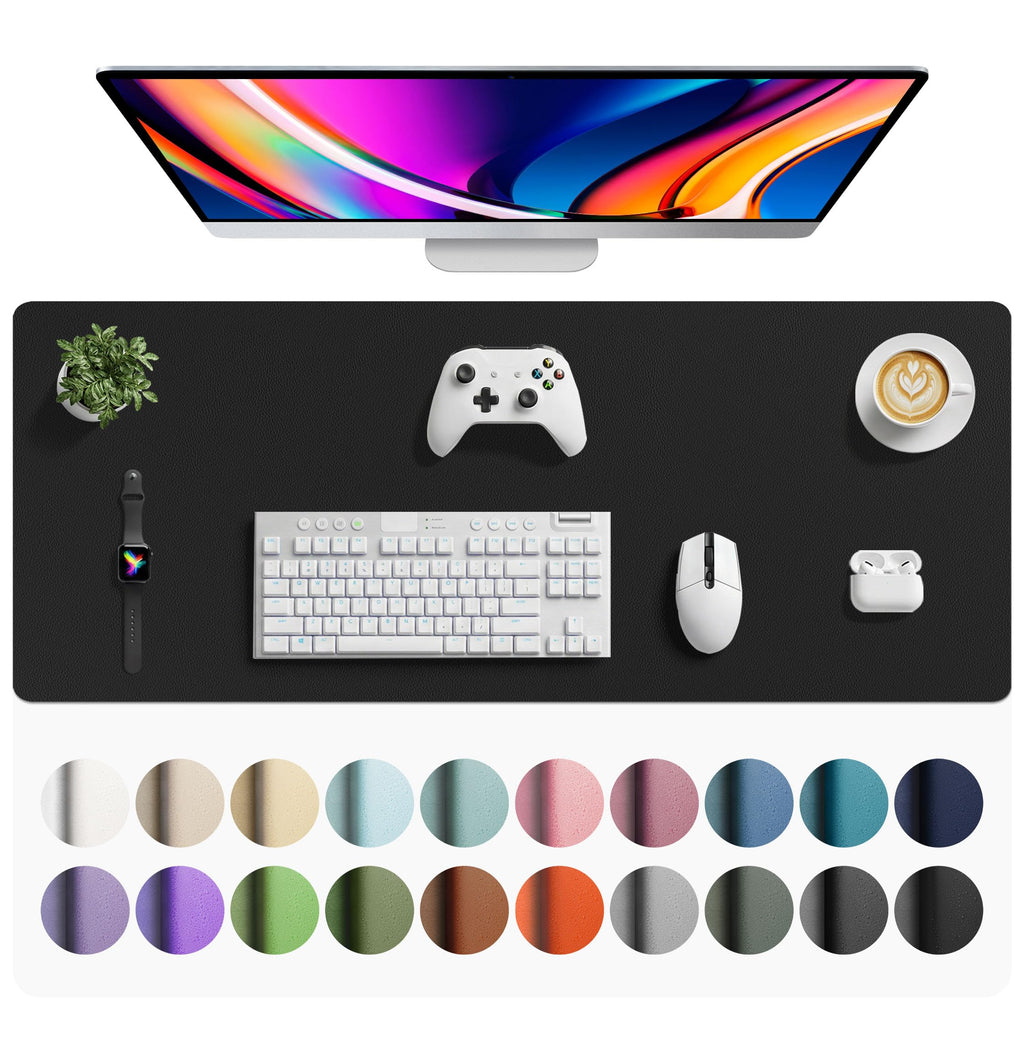 Waterproof PU Leather Desk Pad & Mouse Pad with Non-Slip Base