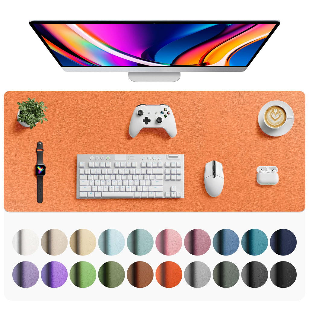 Waterproof PU Leather Desk Pad & Mouse Pad with Non-Slip Base