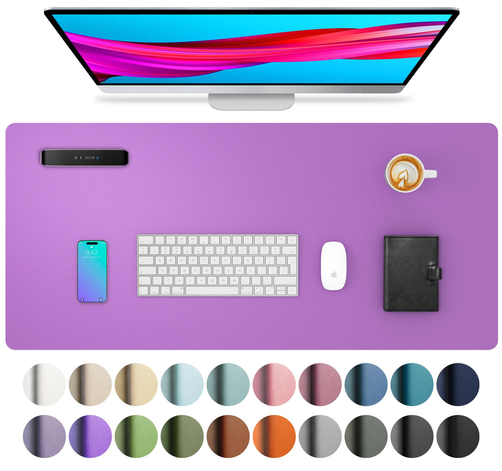Waterproof PU Leather Desk Pad & Mouse Pad with Non-Slip Base