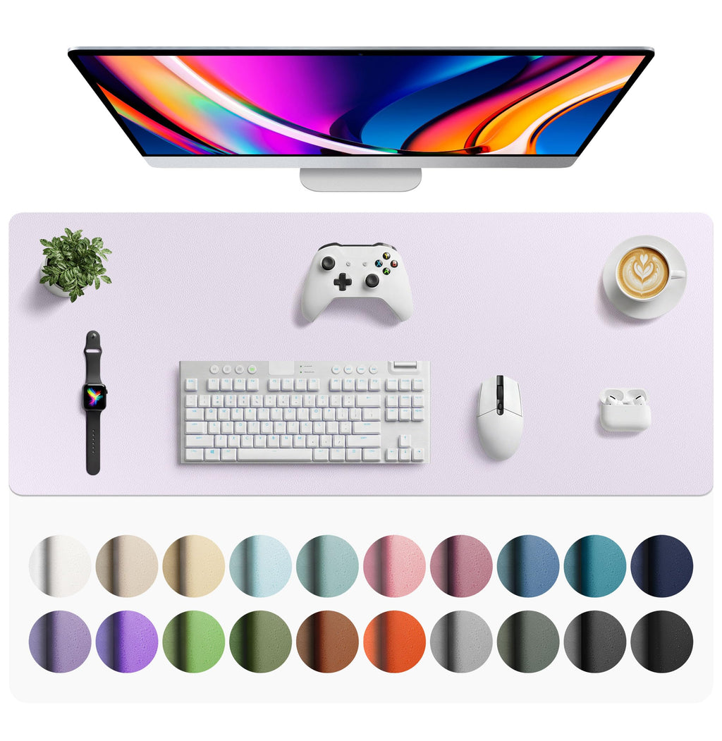Waterproof PU Leather Desk Pad & Mouse Pad with Non-Slip Base