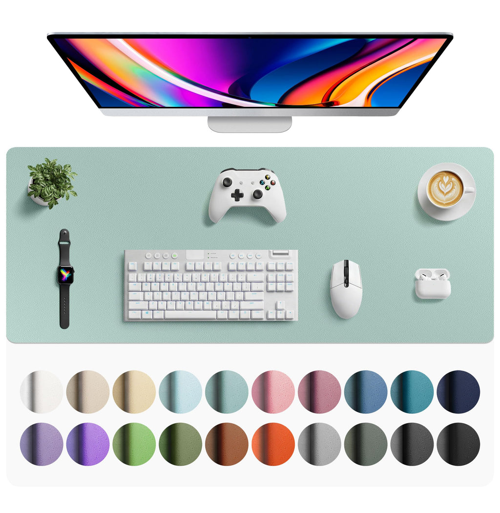 Waterproof PU Leather Desk Pad & Mouse Pad with Non-Slip Base
