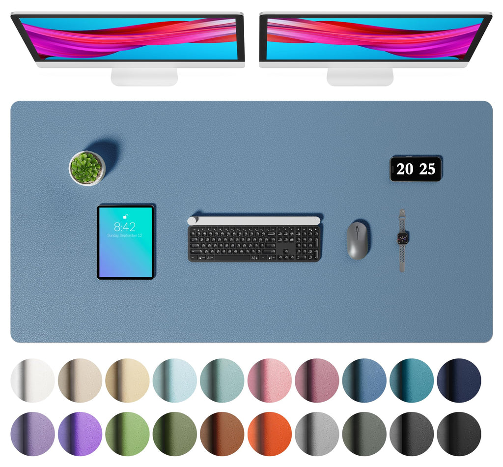 Waterproof PU Leather Desk Pad & Mouse Pad with Non-Slip Base