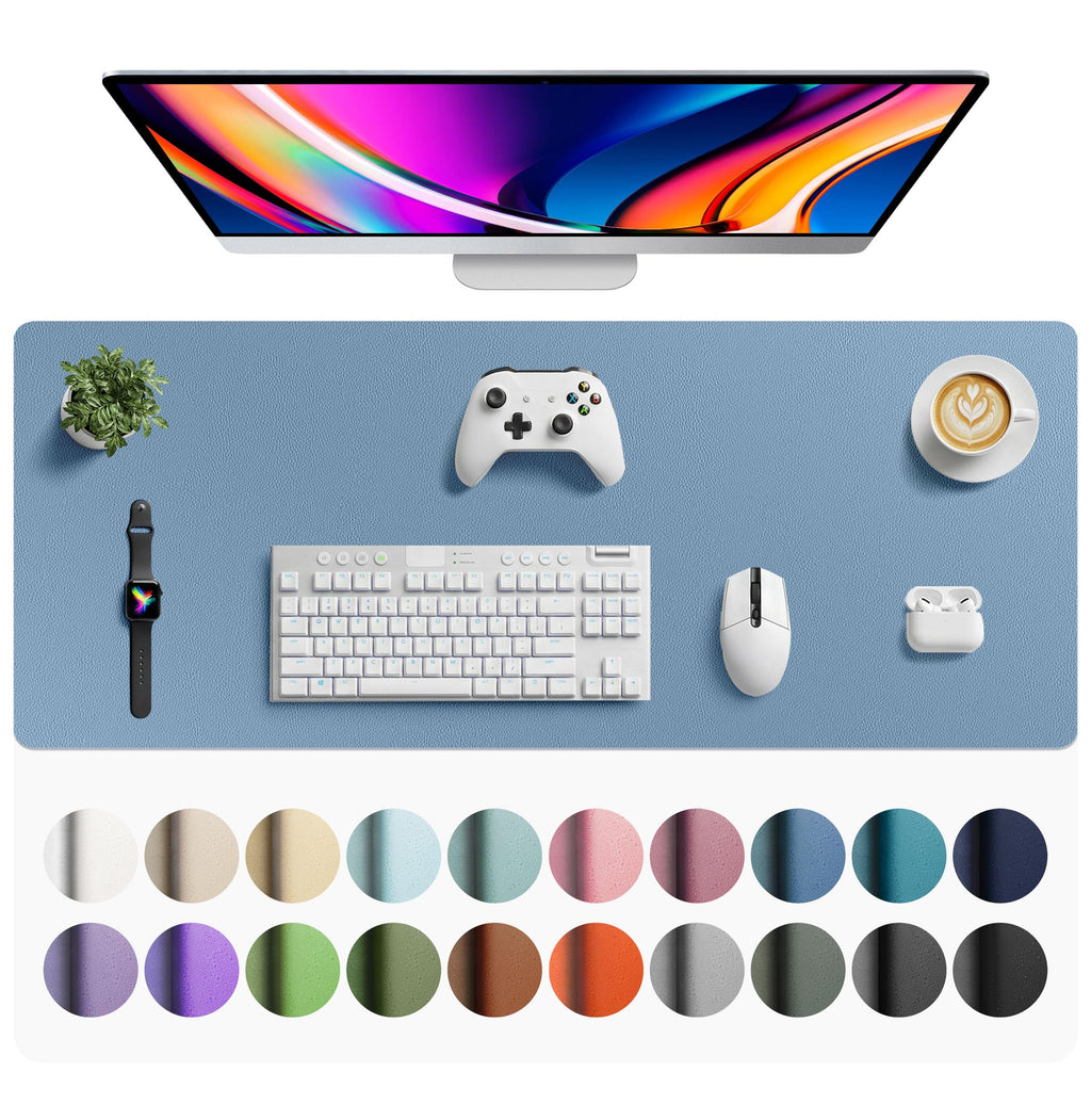 Waterproof PU Leather Desk Pad & Mouse Pad with Non-Slip Base
