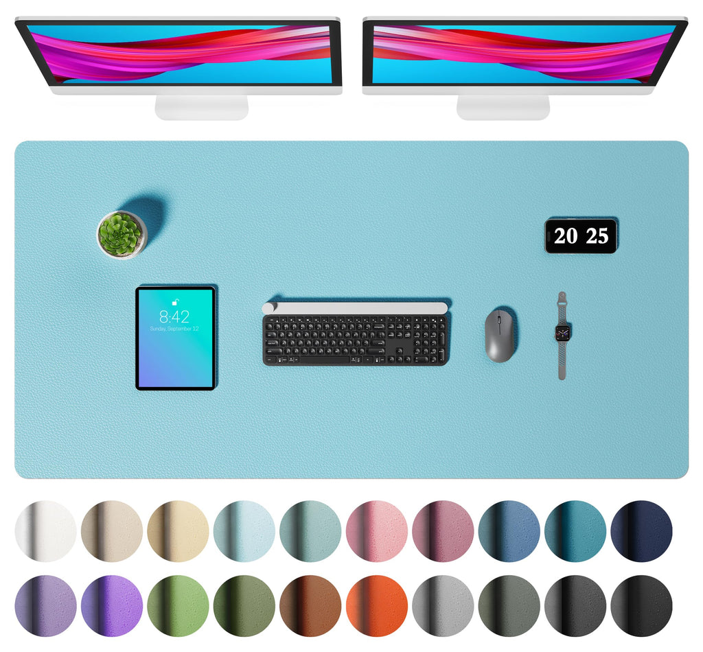 Waterproof PU Leather Desk Pad & Mouse Pad with Non-Slip Base