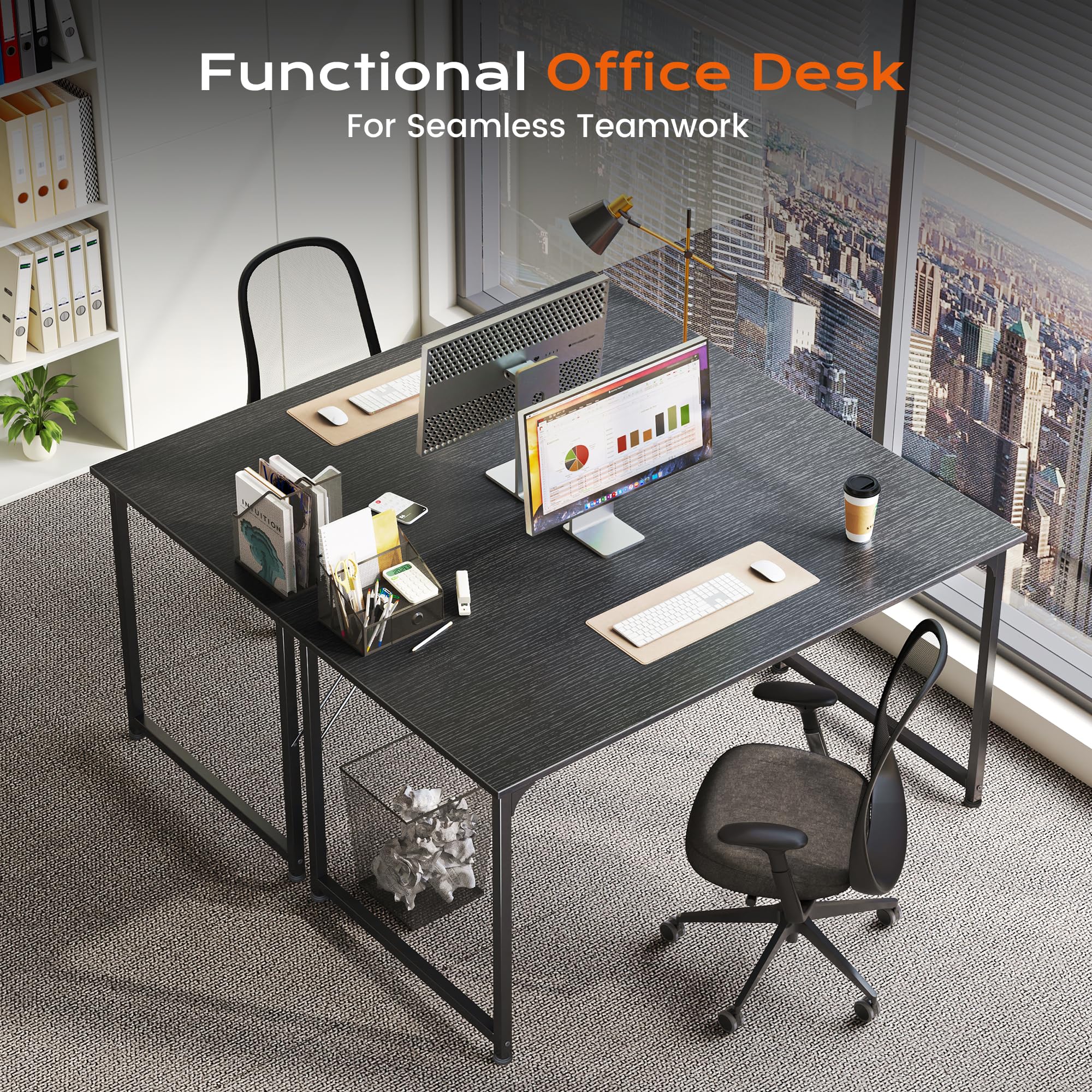 PRAISUN Computer Desk for Home Office and Study Use