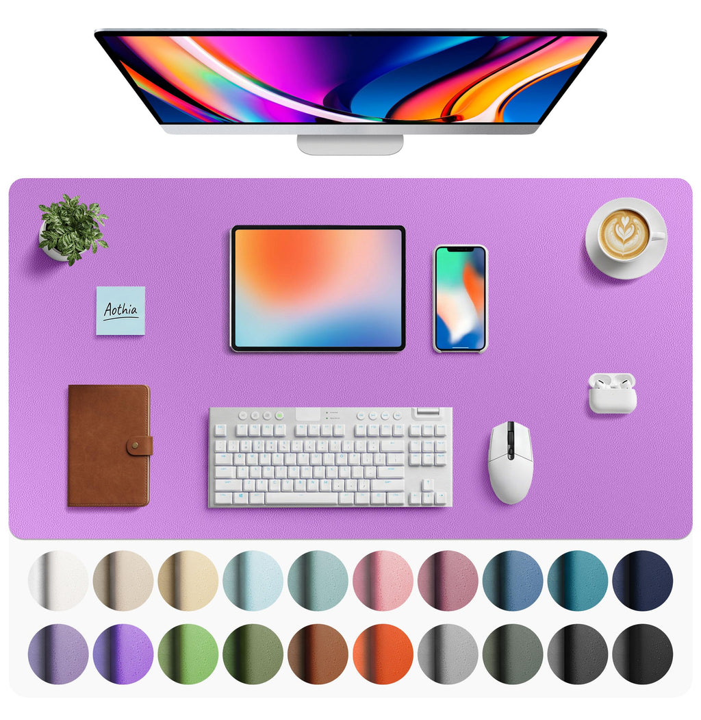 Waterproof PU Leather Desk Pad & Mouse Pad with Non-Slip Base