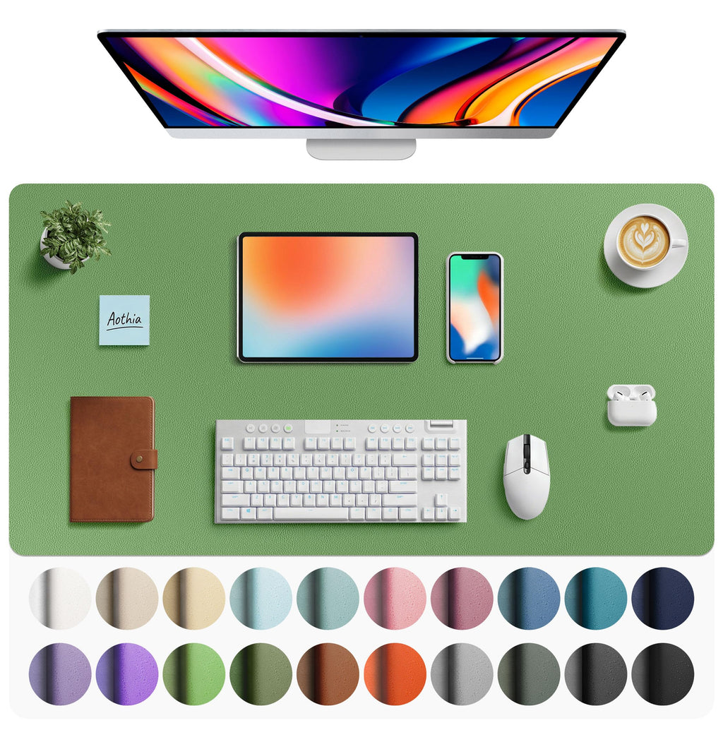 Waterproof PU Leather Desk Pad & Mouse Pad with Non-Slip Base