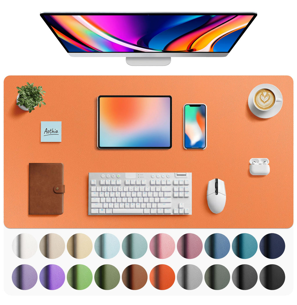 Waterproof PU Leather Desk Pad & Mouse Pad with Non-Slip Base
